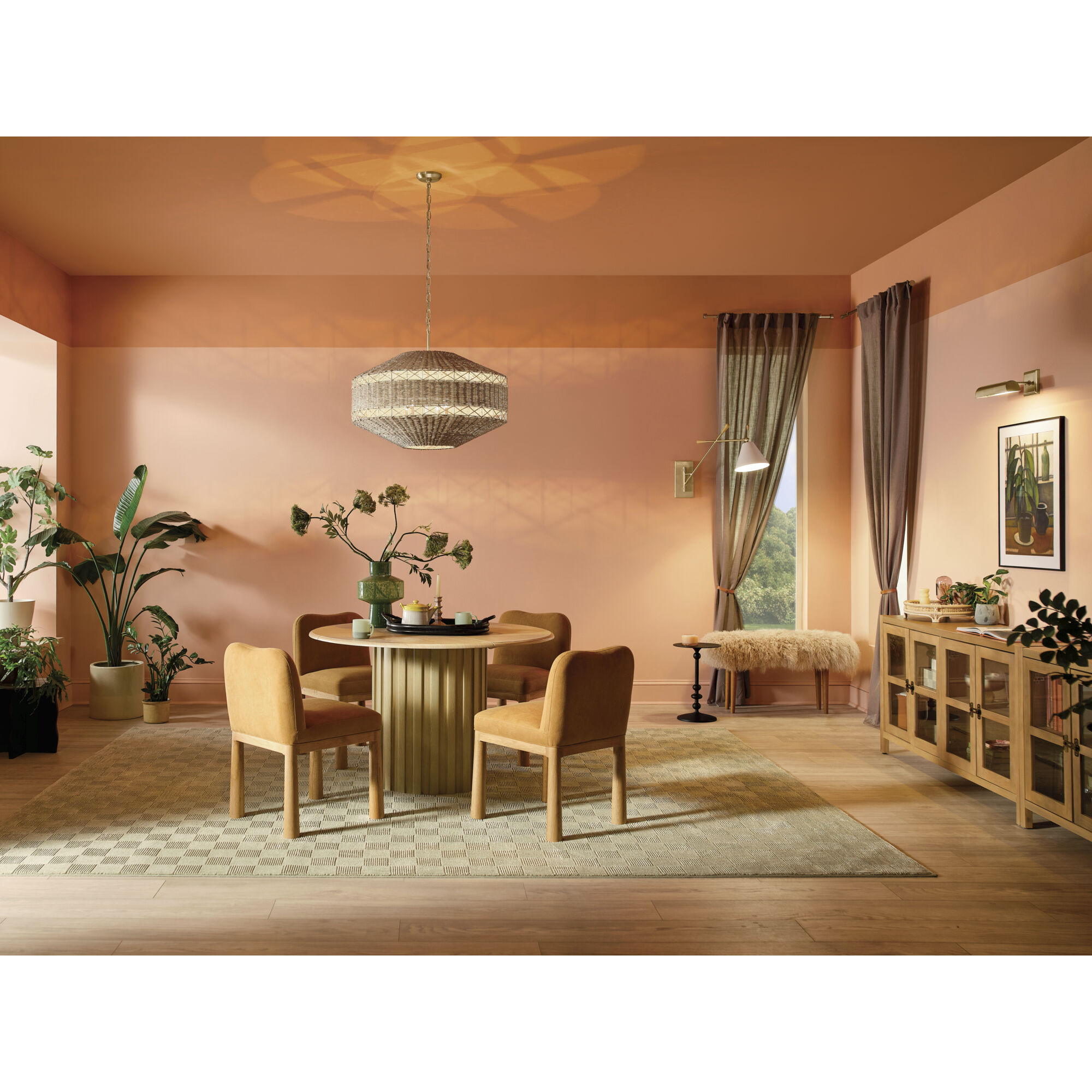 Lulo 4 Light Champagne Bronze Pendant Ceiling Light